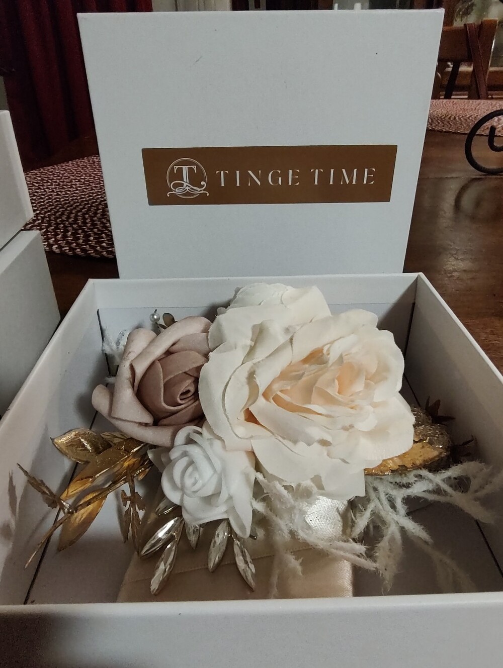 Cream & Blush Floral Corsage Bouquet
